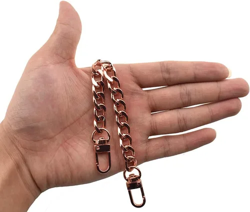 Miniatura 27 de HAHIYO Correa metálica de cadena para bolso de 43.3' de oro para bolso cruzado, bandolera y bolso de mano, cómoda y plana de 0.4' de ancho, extra