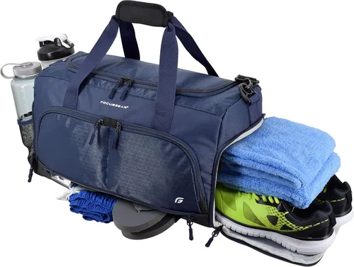 Miniatura 3 de Ultimate Gym Bag 2.0 la duradera bolsa de lona diseñada por crowdsource con 10 compartimentos óptimos, incluyendo bolsa resistente al agua