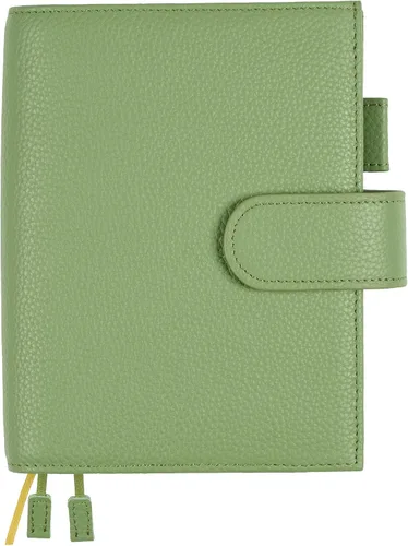 Miniatura 11 de Funda de cuero A6 para planificador Hobonichi, Stalogy, Midori Hibino, Leuchtturm1917 y más - con trabilla para bolígrafos, ranuras para tarjetas