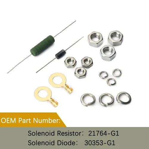 Miniatura 5 de Relé solenoide de servicio continuo de la serie #70 de 36 voltios con kit de resistencia y diodos compatible con carrito de golf EZGO, 4 terminales