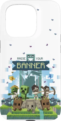 Miniatura 14 de Minecraft Legends Raise Your Banner Mobs Group Shot - Carcasa para iPhone 17