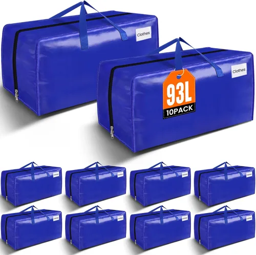 Miniatura 11 de BlissTotes Bolsas de mudanza, suministros de mudanza resistentes y bolsas de almacenamiento, bolsas de embalaje extragrandes, cajas con bolsillos