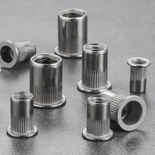 Miniatura 5 de Wensilon 100 piezas Tuerca de remache M8 métrica de acero inoxidable 304 con cuerpo moleteado y cabeza plana Plateado