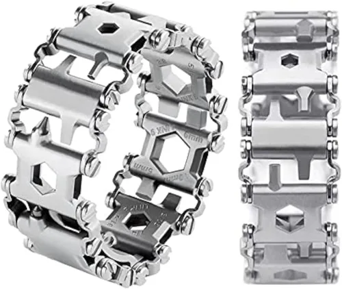 Miniatura 7 de Pulsera Multiherramienta 29 en 1, Pulsera de Herramientas para Hombres y Mujeres, Herramienta Multifuncional de Acero Inoxidable, Banda