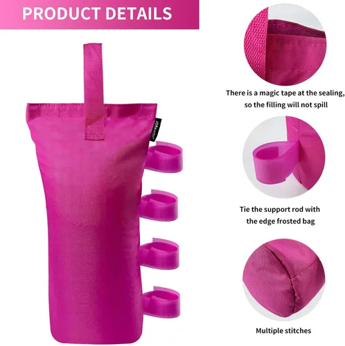 Miniatura 3 de Joramoy Bolsas de peso resistentes (120 libras) para tienda de campaña desplegable, bolsas de arena para toldo de pierna, bolsas de arena