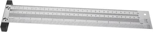 Miniatura 6 de Regla de marcado de ultra precisión, versión métrica de acero inoxidable para carpintería, herramienta de medición de alta precisión T cuadrada