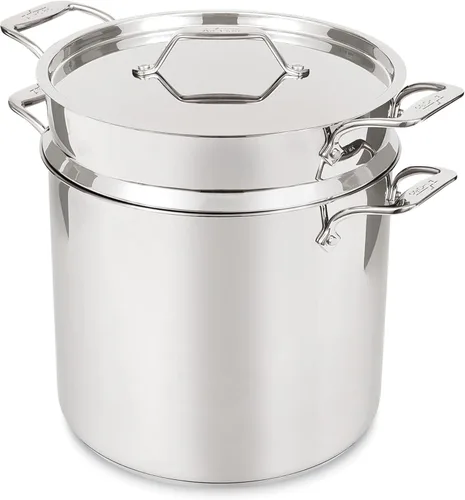 Miniatura 10 de All-Clad Essentials - Colador antiadherente anodizado duro de 7 cuartos de galón, apto para horno, colador de pasta con asa, ollas y sartenes