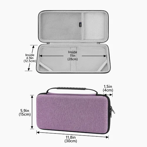 Miniatura 4 de Geekria Funda de transporte para teclado, funda protectora de viaje rígida para teclado compacto pequeño, compatible con Logitech K380, Logitech