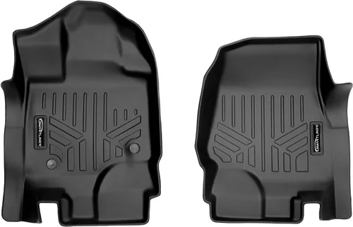 SMARTLINER Alfombrillas de Piso de Ajuste Personalizado Juego de Revestimiento de Primera Fila Compatible con Ford F-150 2015-2025