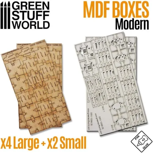 Miniatura 2 de Green Stuff World Cajas MDF para modelos y miniaturas – Cajas modernas de ciencia ficción 10299