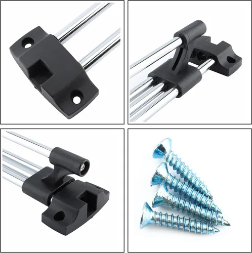Miniatura 4 de ZJchao, sujetador de prendas para armario, con varilla para extracción, retráctil, resistente, ideal para organizar ropa en el armario, cromado