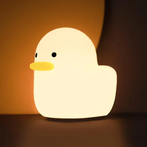 UNEEDE Luz Nocturna LED Benson, Linda Luz Nocturna de Animal Pato de Silicona para Guardería Lámpara de Mesa Recargable Lámpara de Mesita de Noche