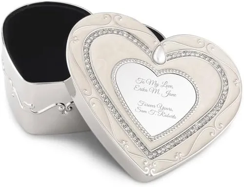 Miniatura 3 de THINGS REMEMBERED Caja de recuerdo con forma de corazón Regal Elegance (personalización gratuita)