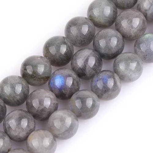 Miniatura 167 de GEM-Inside Cuentas sueltas de piedra natural de lava negra de 8 mm, redondas, piedra de energía para hacer joyas 15' Negro