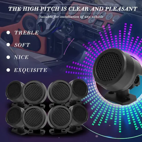 Miniatura 5 de FERCAISH 8 altavoces de coche de 500 W, TP-006A de alta potencia estéreo para coche, altavoces verticales redondos fáciles de instalar para montaje