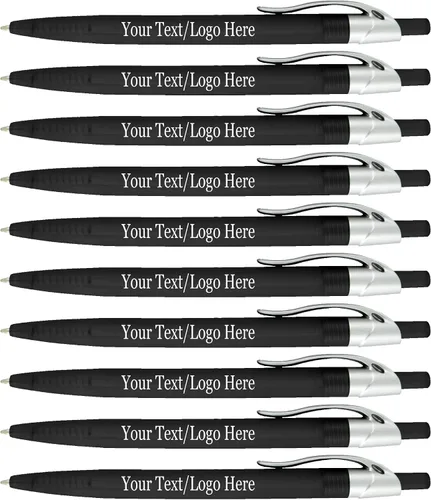 SyPen Bolígrafos personalizados con tu logotipo o texto personalizado, paquete de 500 unidades a granel para negocios, fiestas y eventos, bolígrafos