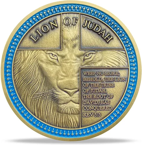 Miniatura 2 de AtSKnSK Moneda de desafío León de Judá Sé fuerte y valiente