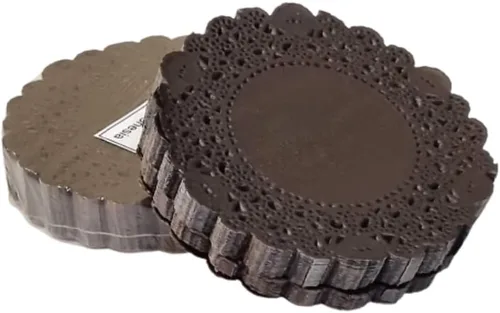 Miniatura 29 de 250 piezas de papel redondo de encaje de 3.5 pulgadas de alta calidad, sin polvo, corte limpio, diseño simple: fiesta/regalo/para tartas/decoración