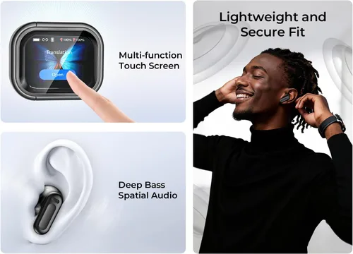 Miniatura 7 de Auriculares de Traducción NE20, Auriculares Bluetooth 5.4 con Pantalla LED, Traductor de 135 Idiomas, Dispositivo Traductor 4en1, Adecuados