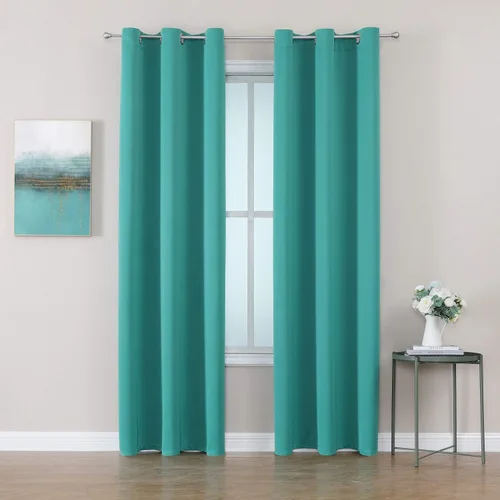 Miniatura 104 de ChrisDowa - Cortinas de cenefa pequeñas para cocina, cortinas cortas con ojales y aislamiento térmico para oscurecer la sala y habitación
