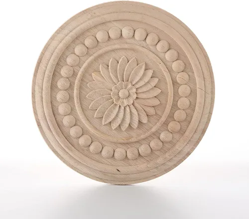 Miniatura 9 de Aplique de esquina tallada en madera para muebles del hogar, puerta, gabinete, decoración sin pintar, muebles tallados apliques onlays
