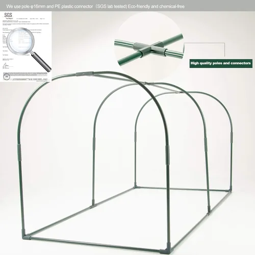 Miniatura 6 de Porayhut Tienda de invernadero portátil, fácil instalación, casa de flores de jardinería y cuarto de sol para plantas con cubierta de PVC, 71" x