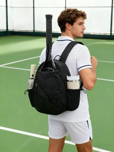 Miniatura 7 de Mochila de tenis Sucipi para mujeres y hombres, mochila para raquetas de tenis resistente al agua y lavable a máquina, bolsa deportiva ligera
