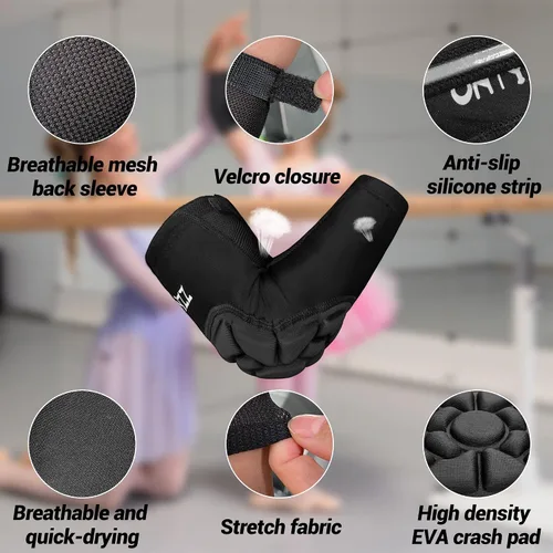 Miniatura 3 de ONTYZZ 1 par de coderas para niños, coderas, calentadores de brazos de baloncesto, manga protectora para disparos para fútbol, baloncesto, voleibol