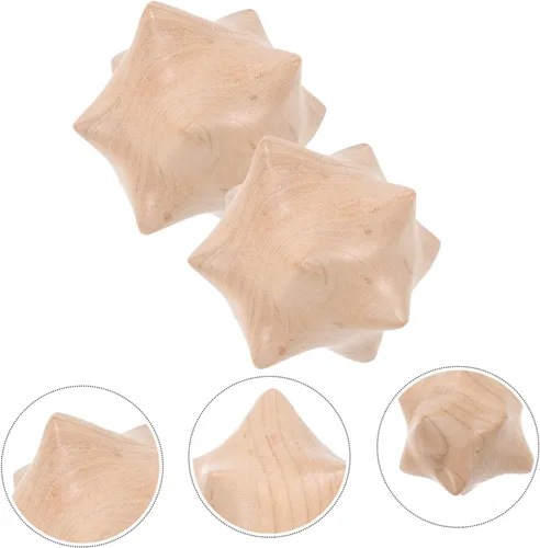 Miniatura 4 de Bola de madera 1 par bolas prácticas bolas de masaje prácticas bolas de masaje suaves bolas de masaje de palma bola de masaje bolas de madera