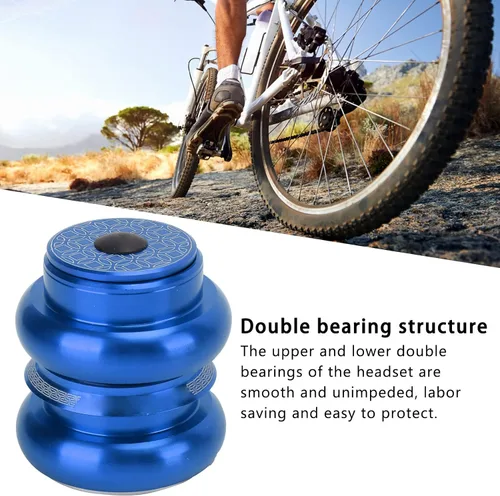 Miniatura 3 de Tefola Auriculares de bicicleta de montaña, 1.339 in Auriculares de bicicleta de doble rodamiento para bicicleta delantera de bicicleta para Azul