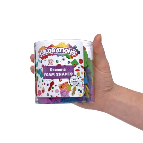 Miniatura 5 de Colorations Seasons Foam Shapes - Juego de 4 cubos de espuma multicolor para niños, material de arte y manualidades