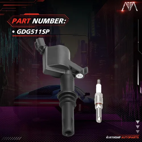 Miniatura 3 de Kit de bujía iridio y bobina de encendido FD508 GDG511 compatible con Ford 2008 F-150/250/350/450/Expedition, para Lincoln Navigator/Mark LT