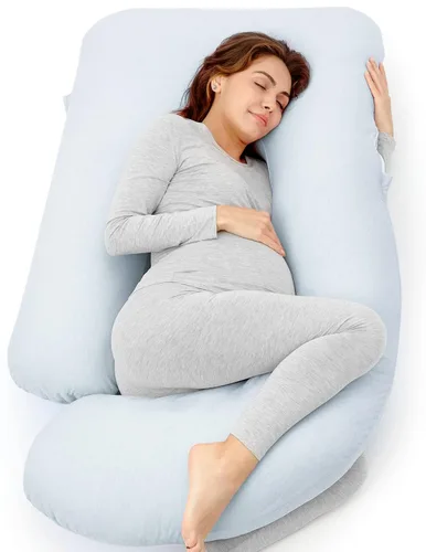 Miniatura 11 de Momcozy Pregnancy Pillows for Sleeping, U Shaped Full Body Maternity Pillow with Removable Cover - Support for Back, Legs, Belly, HIPS for Pregnant