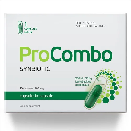 Miniatura 2 de ProCombo - El simbiótico inteligente con entrega dirigida de las buenas bacterias. Fórmula de cápsula doble y líquido para resultados rápidos. 1