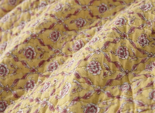 Miniatura 3 de Chezmoi Collection Delaney - Manta reversible acolchada de 100 % algodón prelavado, diseño floral