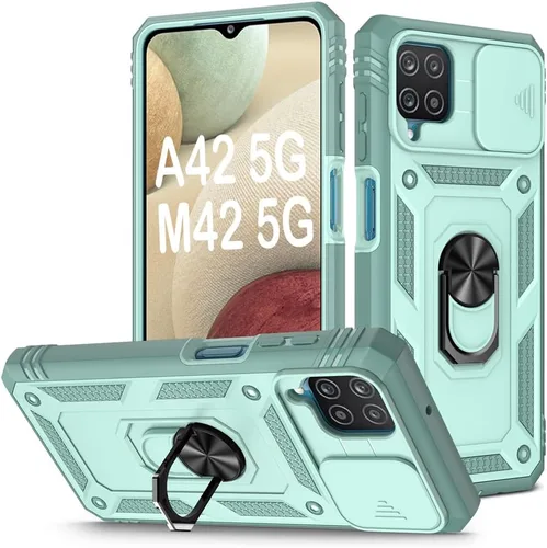 Miniatura 112 de PASNEW Funda para Samsung Galaxy A54, Soporte Metálico y Cubierta Deslizante para Cámara, Militar Multicapa Resistente de Cuerpo Completo a Prueba