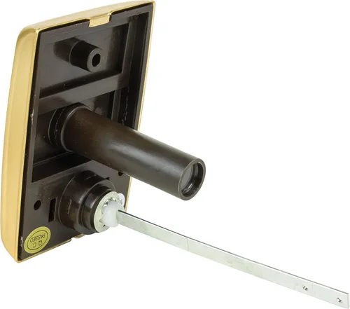 Miniatura 5 de Newhouse Hardware MCHBV - Timbre mecánico inalámbrico de dos notas y botón de puerta con visor integrado, tamaño único, blanco/latón