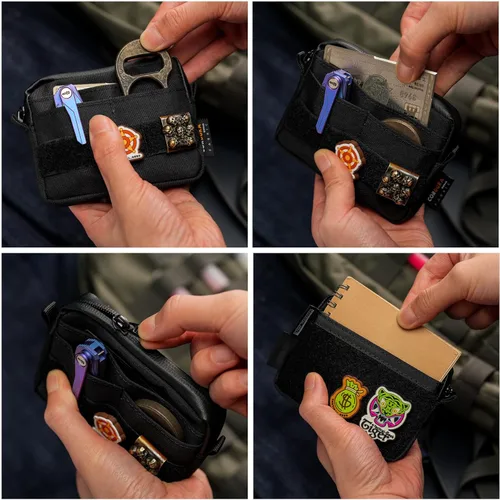 Miniatura 5 de TACTICAL_GEEK Organizador de almacenamiento A3 EDC de nailon, multifuncional, pequeño bolsillo para herramientas, bolsa de almacenamiento multiusos