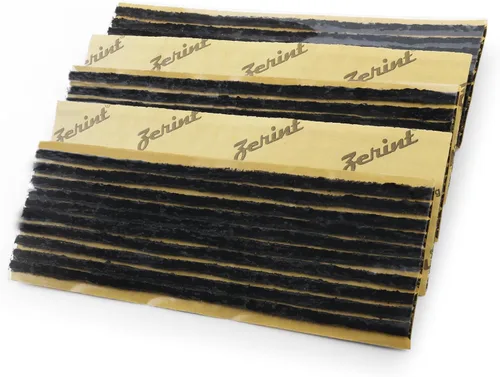 TS-235D50 Kit de reparación de pinchazos de neumático plano, inserto de 50 piezas, tiras de reparación de neumático negro de 3.5 x 200 mm, para
