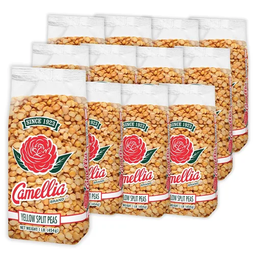 Miniatura 10 de Camellia Brand Guisantes partidos amarillos secos – Guisantes partidos de alta calidad sin OMG para dal indio, abundantes sopas de guisantes