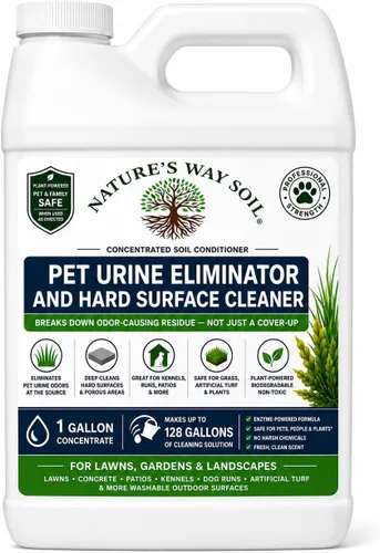 Nature's Way Soil Limpiador y desodorante seguro para mascotas – Bio-enzimático, no tóxico, eliminador de olores para perreras, jaulas, pisos y ropa
