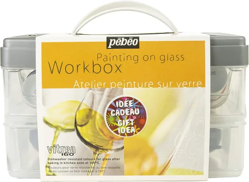 Miniatura 47 de Pebeo Vitrea 160 - Pintura para vidrio brillante, botella de 45 ml - Azul lapislázuli
