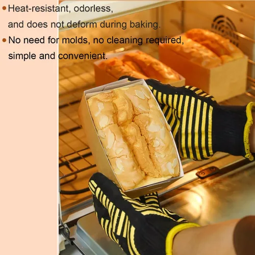 Miniatura 5 de Moldes desechables para pan, molde de pan de papel para hornear pan, 25 piezas de molde natural reciclable para pastelería con bolsa de paquete