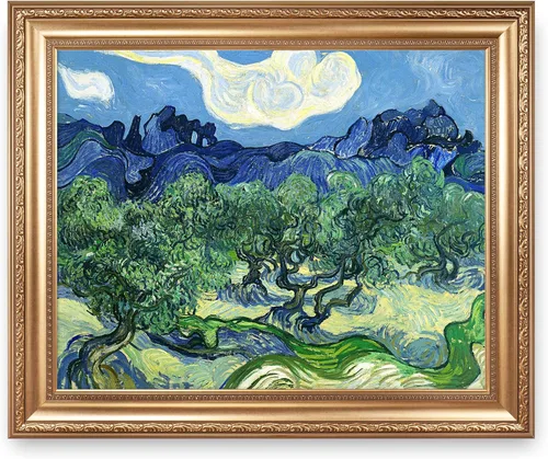 Miniatura 15 de A&T ARTWORK Noche estrellada sobre el Ródano de Vincent Van Gogh. Tamaño del marco: 36 x 30 pulgadas, tamaño de la imagen: 30 x 24 pulgadas
