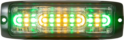Miniatura 8 de Buyers Products 8890307 Luz estroboscópica LED ultra fina de 5 pulgadas, de doble color, rojo/transparente, 12 LED, carcasa de aluminio, luz