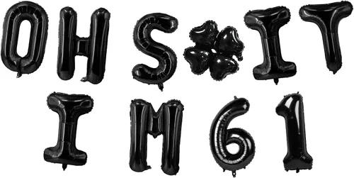 Miniatura 40 de Globos de látex de 16 pulgadas con texto en inglés "Oh I'm 14" Black Hallo Fourteen Cheers to 14 Years Old Theme Decor for Man Woman Happy 14th