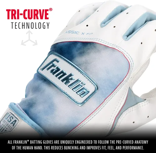 Miniatura 5 de Franklin Sports Classic X Guantes de bateo para lanzamiento rápido