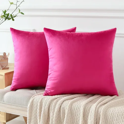 Miniatura 8 de OTOSTAR - Fundas de almohada decorativas de 16 x 16 pulgadas, fundas de cojín de terciopelo suave, fundas cuadradas para sofá, cama, sofá de casa