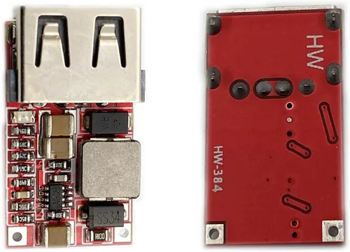 Miniatura 4 de Kiro&Seeu 2 unids DC-DC Buck reductor convertidor USB Power Voltaje Regulador Junta 6-24V Entrada a 5V 2A USB Cargador de Coche Módulo C-DMD-2P