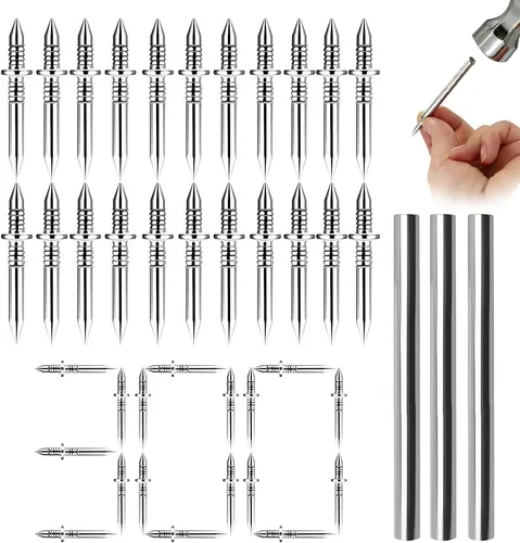 Miniatura 11 de Hilo de zócalo de doble cabeza sin costuras, uñas sin marcas, clavo de doble cabeza para zócalos, tornillo invisible para instalación de recortes